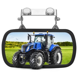 Strong Magnetic Tractor Side Mirror Compatible With Kubota Mahindra John Deere Tractor Accessories, Golf Cart Rear View MIrror, Forklift Rearview Mirror- 1pcs