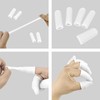5 Pack Gel Finger Cots, White Fingertip Bandages, Silicone Finger