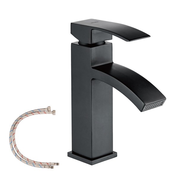 SOLVEX Bathroom Faucet Brushed Chrome Single Handle Brass Bathroom Sink