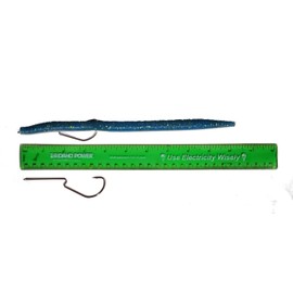 Light Wire Long Shank Neck EWG Offset Worm Hook Wide Gap Swimbait Weedless Fishing Terminal Tackle (10/PK Light Wire Long Neck EWG Hook 5/0)