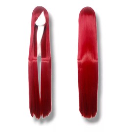 Lucky Day Peluca 150 Cm Pelirrojo Rojo Cabello Liso Con Flequillo