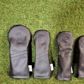 Sunfish leather driver golf headcover - Black on Black Murdered Out !