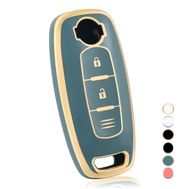 OFF WE GO Car Key Case Key Cover for Nissan XTrail Qashqai Altima Teana Ariya 2023 Qashqai e-Power2023 XTrail 2023 Key Cover Key Protection Casing Blue Gold