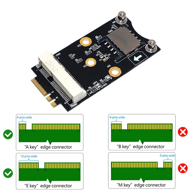 M.2 to Mini PCIE Adapter A/E Key 3G 4G WIFI
