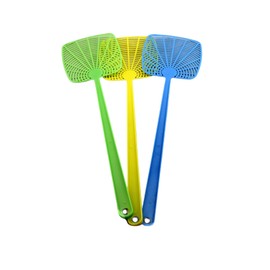 Dependable Industries 3 Pack Bug & Fly Swatter Extra Long Handle Indoor Outdoor 17.4" Long
