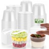 50Set 8OZ Plastic Cups with Lids,Dessert Cups with Spoon,Clear Pudding