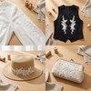 Guipure Lace Applique 4Pcs Sew-On Mirrored Pairs Wedding Gown
