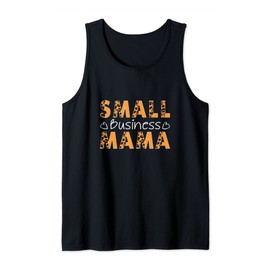 Small Business Mama Leopard Print Vintage Mother's Day Tank Top