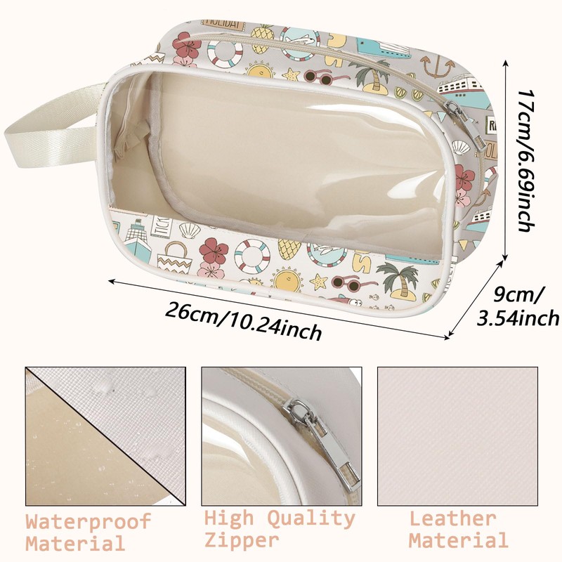 WCGXKO Life Is Better Crusin Together Clear Makeup Bag Cruise