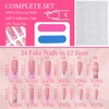French Press-on Nails, Glossy False Nails Long, Square False Nails