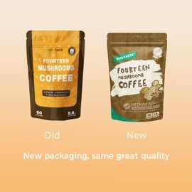 Mushroom Coffee 14 in 1 with Log-Grown Mushrooms | 30% Beta-Glucans Lab-Verified | 60 Servings for Focus & Gut Health | Sugar-Free with Lion's Mane, Chaga, Reishi | 5.9oz