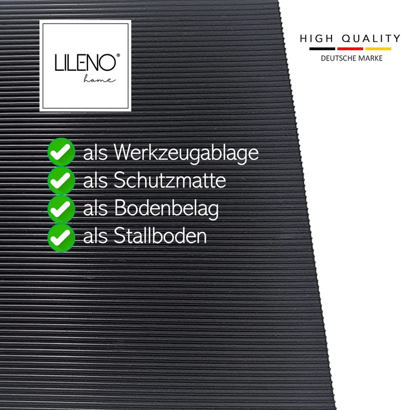 Lilena Home Dimpled Rubber Mat, Grooved mat., 200x100 cm