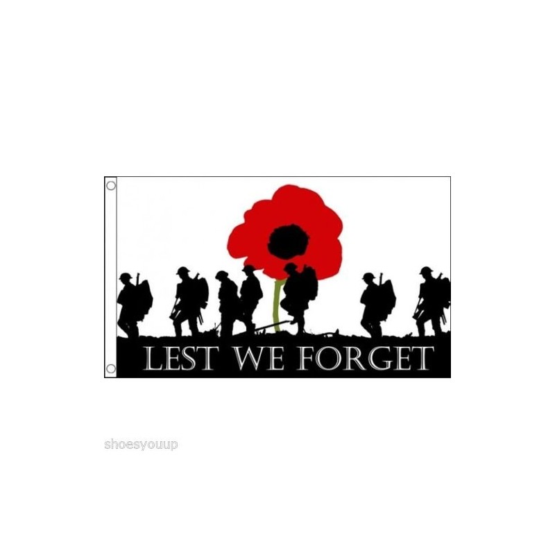 WORLD WAR 1 WW1 LEST WE FORGET 3ft x 2ft