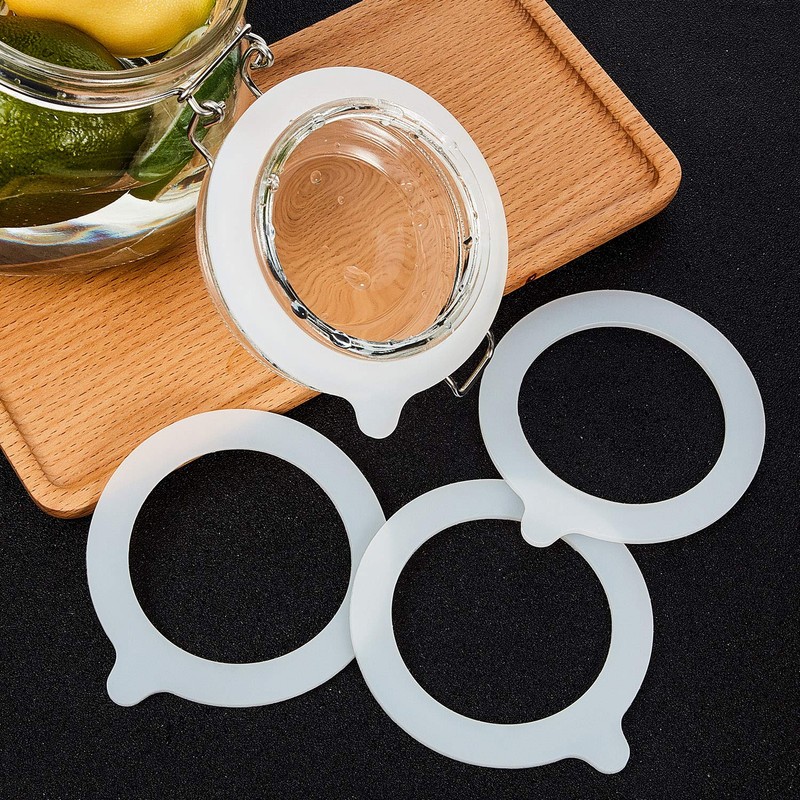 Outus 8 Pieces 3.75 Inches Silicone Jar Gaskets Replacement Silicone
