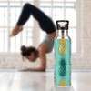 Mularoka Pineapple Vacuum Insulated Water Bottle with Straw Lid BPA