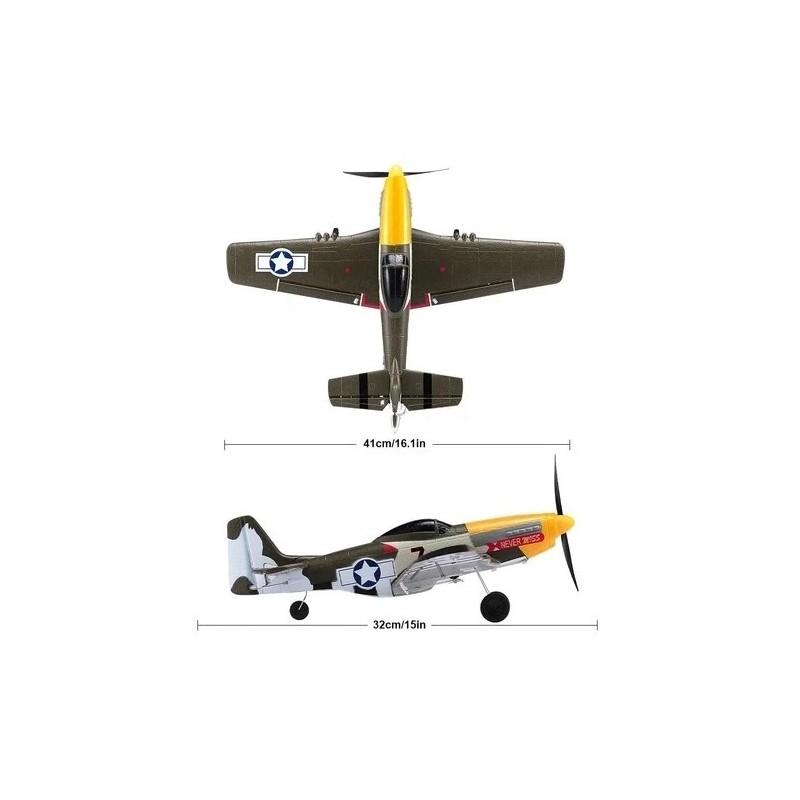 Volantex US RC Plane P51 Mustang 2.4G Radio EPP Foam