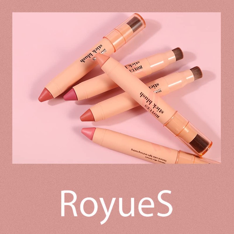 ROYUES Cheek Stick 5 Colors with Cheek Brush 3.5g -