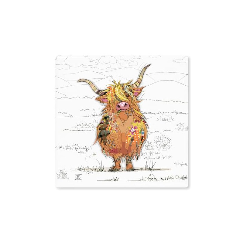 Bug Art Coaster Hamish Highland Cow
