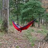 GO2 Traveler Nylon Hammock - Camping Hammock - Color: Orange/Navy
