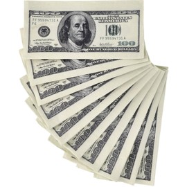 Folat 22563 USA Party Napkins, 100 Dollars, Pack of 10, Green