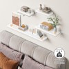 Forbena White Floating Shelves for Wall Decor, 24 Inches Long