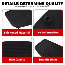 YHMTIVTU Rubber Front Rider Insert Floorboard Pad Foot Board For Harley FLHT Trike Dyna