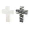 Mud Pie Marble Cross, White, 6" x 4.5", 1 Count