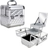 Ver Beauty Professional Makeup Artist Train Case with Extendable Trays,