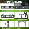 GARLLEN Folding Camping Table Max 27.5", 3-Height Adjustable Portable Camping