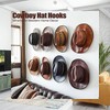 YVYAVGE 8 Pack Hat Hooks for Wall,Heavy-Duty Adhesive Cowboy Hat