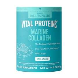 Vital Proteins Suplemento en polvo de péptidos de colágeno marino para piel, cabello, uñas y articulaciones - Colágeno hidrolizado - 12 g por porción 