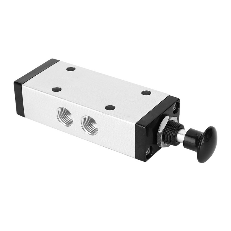 Hand Pull Lever Valve 2 Position 5 Way Aluminum Alloy