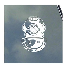 Deep Sea Diver Helmet Vinyl Sticker Decal Contractor Commercial Diving Offshore