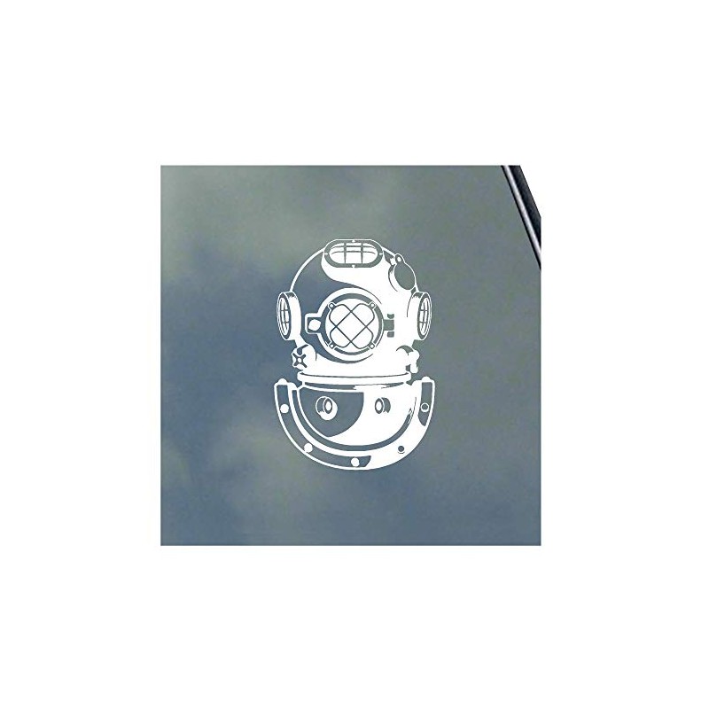 Deep Sea Diver Helmet Vinyl Sticker Decal Contractor Commercial Diving
