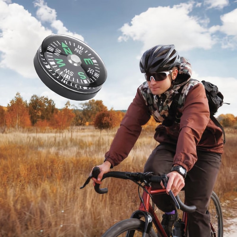 Mini Compass, Oil Filled Compass 20Mm Pocket Compass 12Pcs Button