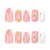 Foccna French Press on Nails Medium Pink Fake Nails Square