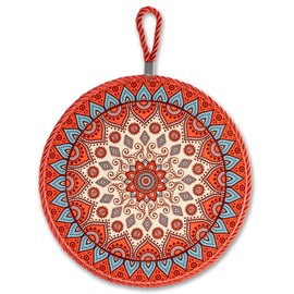 20cm Topfuntersetzer aus Keramik mit Korkunterseite und Kordel für heiße Töpfe und Pfannen in verschiedenen Designs | Untersetzer Rund Deko Küchenutensil Geschenkidee Löffelablage Aufhänger Hochglanz