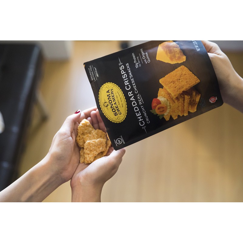 Sonoma Creamery Cheese Crisps - Cheddar Savory Cheese Cracker Snack
