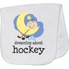 inktastic Dreaming About Hockey Baby Burp Cloth White Ee31