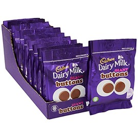 Cadbury Dairy Milk Giant Chocolate Buttons Bag, 85g , Perfect for sharing with friends and family, Pack of 10