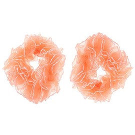 Zac's Alter Ego Set of 2 Soft Chiffon Frilly Ruffle Hair Scrunchies/Garters