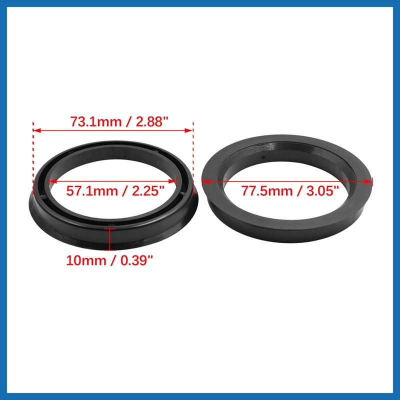 A ABSOPRO Hub Centric Rings Car Wheel Bore Center 73.1
