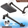 Nuodan High Pressure Rain Shower Head with 11'' Extension Arm