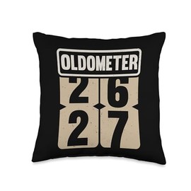Oldometer 26-27 Funny Birthday Live Legend Turning 27 His/He Throw Pillow