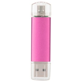2 in 1 USB Flash Drive OTG U Disk High Capacity External Data Storage Memory Stick Rose Red128GB