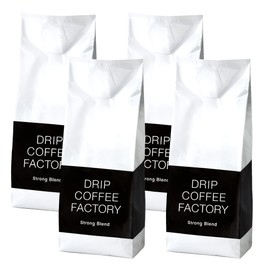 Drip Coffee Factory Strong Blend Coffee Bean Remains 4.4 lbs (2 kg), 17.9 oz (500 g) x 4 Bags