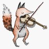 Violin Fox Sticker Decal Vinyl Bumper Stickers Waterproof 5"