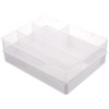 NUOBESTY 2pcs Drawer Organizers Reusable Storage Box Lid Adjustable Dividers