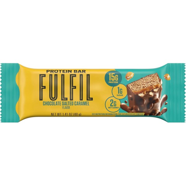 Protein Snack Bars, Chocolate Salted Caramel Flavored, Gluten Free with
