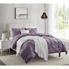 Nestl Grayish Purple Duvet Cover Queen Size - Pintuck Queen